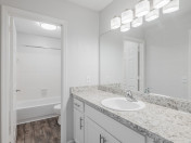 Renovated white bathroom